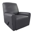 thumbnail image 1 of Easy-Going PU Leather Recliner slipcovers 4 Pieces Stretch Sofa Covers, Gray, 1 of 6