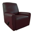 thumbnail image 1 of Easy-Going PU Leather Recliner slipcovers 4 Pieces Stretch Sofa Covers, Wine, 1 of 6
