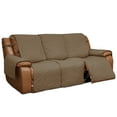 thumbnail image 1 of Easy-Going Recliner Sofa Cover, Reversible Couch Cover for 3 Seat Recliner, Split Sofa Cover for Each Seat, Furniture Protector with Elastic Straps for Kids, Dogs, Pets(3 Seater, Camel/Ivory), 1 of 7