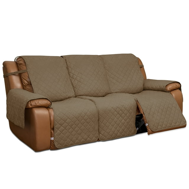 EasyGoing Recliner Sofa Cover, Three Double Seat Slipcovers with AntiSlip Design, 3 Seater