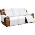 thumbnail image 1 of Easy-Going Recliner Sofa Cover, Reversible Couch Cover for 3 Seat Recliner, Split Sofa Cover for Each Seat, Furniture Protector with Elastic Straps for Kids, Dogs, Pets(3 Seater, White/White), 1 of 7