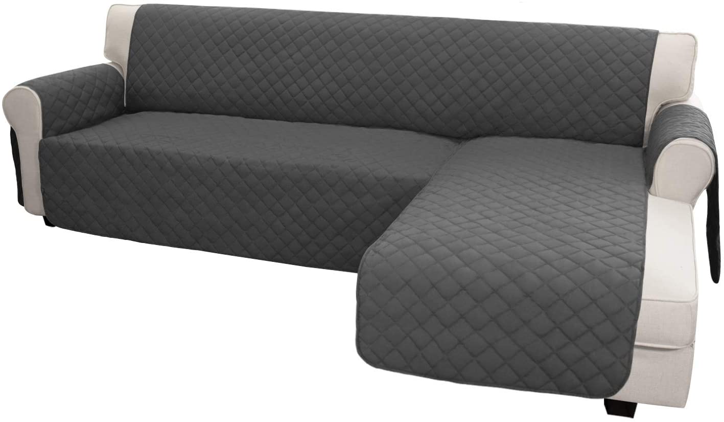 EasyGoing Stretch Sofa Slipcover for LShaped, Sectional Couch Covers for Pets(3 Seat Sofa + 3