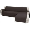 thumbnail image 1 of Easy-Going Reversible L Shape Sofa Slipcover Sectional Couch Cover, Small Size, Chocolate, 1 of 7
