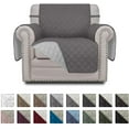 thumbnail image 1 of Easy-Going Reversible Sofa Slipcover Water Resistant Couch Cover, Chair Size, Gray/Light Gray, 1 of 7