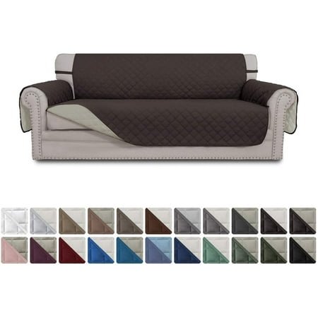 Easy-Going Reversible Sofa Slipcover Water Resistant Couch Cover, Oversized Sofa, Chocolate/Beige