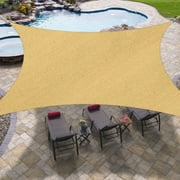 Easy-Going Shade Sail UV Block Waterproof Patio Awning Outdoor Garden, 10' x 13', Sand
