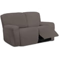 thumbnail image 1 of Easy-Going Stretch Loveseat Recliner Sofa Slipcover with Pocket Couch Cover for 2 Cushion Couch, Taupe (Loveseat not included), 1 of 8
