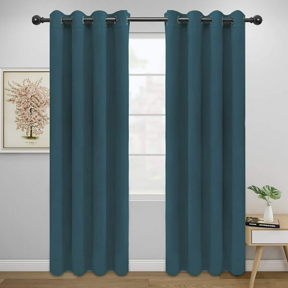 Easy-Going Thermal Insulated Blackout Curtains for Bedroom, Set of 2 Panels, Bluestone, 52 x 84 inch
