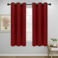 thumbnail image 1 of Easy-Going Thermal Insulated Blackout Curtains for Bedroom, Set of 2 Panels, Christmas Red, 42 x 63 inch, 1 of 3