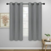 Easy-Going Thermal Insulated Blackout Curtains for Bedroom, Set of 2 Panels, Light Gray, 42 x 63 inch
