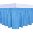 thumbnail image 1 of Easy-Going Wrap Around Ruffled Bed Skirt 14 Inch for Queen, King Size Beds, Light Blue, 1 of 3