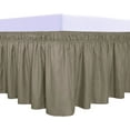 thumbnail image 1 of Easy-Going Wrap Around Ruffled Bed Skirt 14 Inch for Twin, Full Size Beds, Sand, 1 of 7