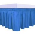 thumbnail image 1 of Easy-Going Wrap Around Ruffled Bed Skirt 18 Inch for Queen, King Size Beds, Blue, 1 of 3