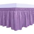 thumbnail image 1 of Easy-Going Wrap Around Ruffled Bed Skirt 18 Inch for Queen, King Size Beds, Lavender, 1 of 3