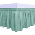 thumbnail image 1 of Easy-Going Wrap Around Ruffled Bed Skirt 18 Inch for Twin／Full Size Beds, Baby Blue, 1 of 3