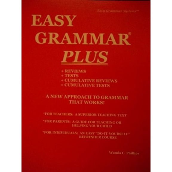Pre-Owned Easy Grammar Plus Revised, 9780936981130, 093698113X, Paperback,