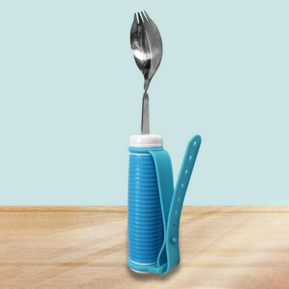 Easy Grip Caring Utensils 360 Rotating Spoon with Silicone Holder Adaptive Eating Eating Elderly Tremors Handicapped