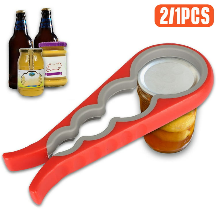 Easy Grip Jar Opener, 4 in 1 Multifunctional Bottle Opener, Non-Slip Glass Jar Gripper, Quick Opening Can Opener, Home Kitchen Opener Tool for