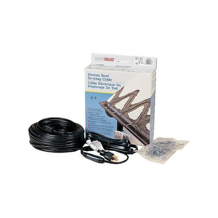 Easy Heat ADKS Fixed Resistance Roof and Gutter De-Icing Kit, 20 ft, 120 VAC, 100 W, 3-Wire Grounded Plug