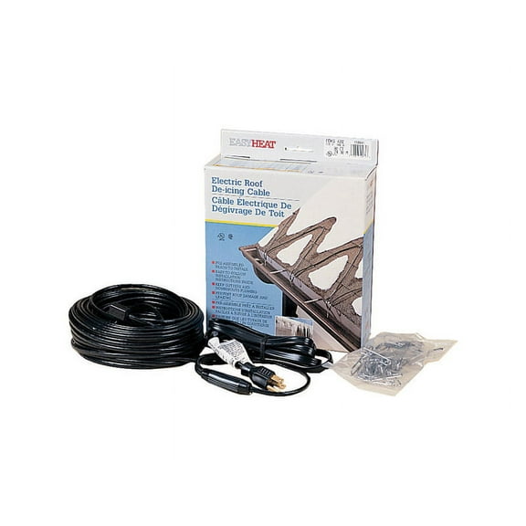 Easy Heat ADKS Fixed Resistance Roof and Gutter De-Icing Kit, 20 ft, 120 VAC, 100 W, 3-Wire Grounded Plug