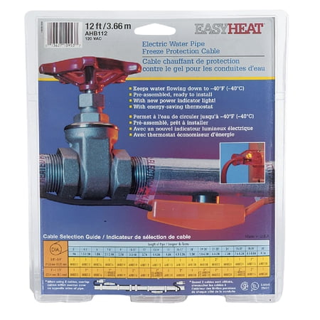 Easy Heat AHB 12 ft. L Heating Cable For Water Pipe Set of 4