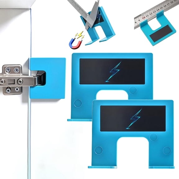 The Easy Hinge Mate - Your Quick Fix for Door Installation, Door Jamb Hinge Jig, Carpenter Latch Installation, Adjustable Accurate Guide, ABS Hinges Quick-Installation Plate (2pcs)
