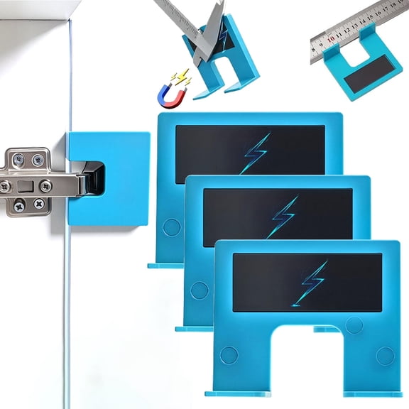 The Easy Hinge Mate - Your Quick Fix for Door Installation, Door Jamb Hinge Jig, Carpenter Latch Installation, Adjustable Accurate Guide, ABS Hinges Quick-Installation Plate (3pcs)