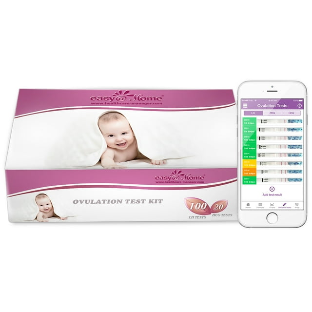 EasyHome 100 Ovulation Test and 20 Pregnancy Test Strips, Ovulation