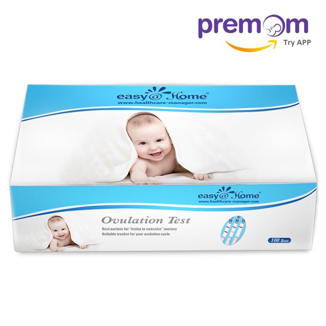 EasyHome 100 Ovulation Test Kit, Powered by Free Premom App, 100 LH