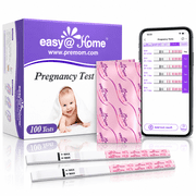 Easy@Home 100 Pregnancy (hCG) Urine Test Strips Kit - 20 HCG Ct with Premom APP Support