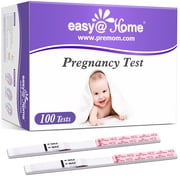 Easy@Home Early Detection Pregnancy Test Strips, 100-Pack, 25 mIU