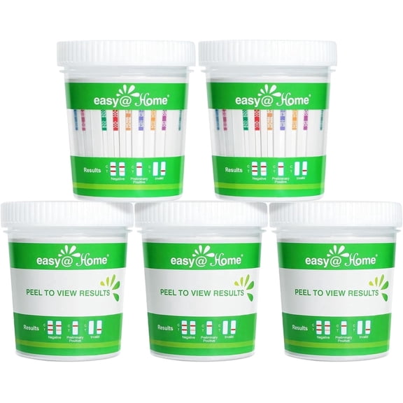 Easy@Home 14 Panel Urine Drug Test for Marijuana, Cocaine, Opiates, 5 Ct