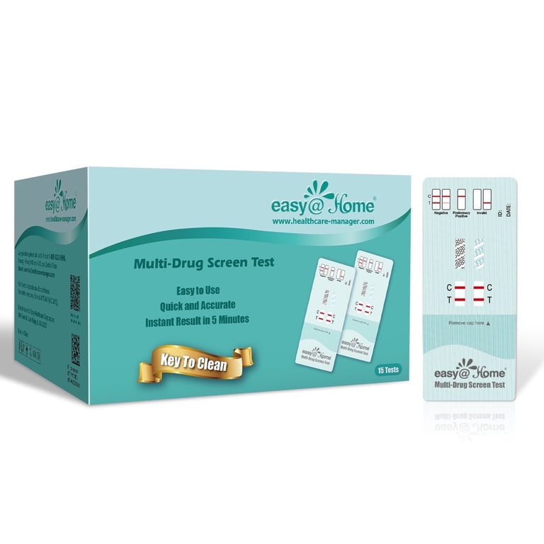 Easy Home 2 Panel Urine Drug Test for THC Nicotine 15 Piece Kit Quick  Results - Walmart.com