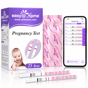 Easy@Home 25 Pregnancy hCG Urine Test Strips Kit - 20 HCG Ct with Premom APP Support