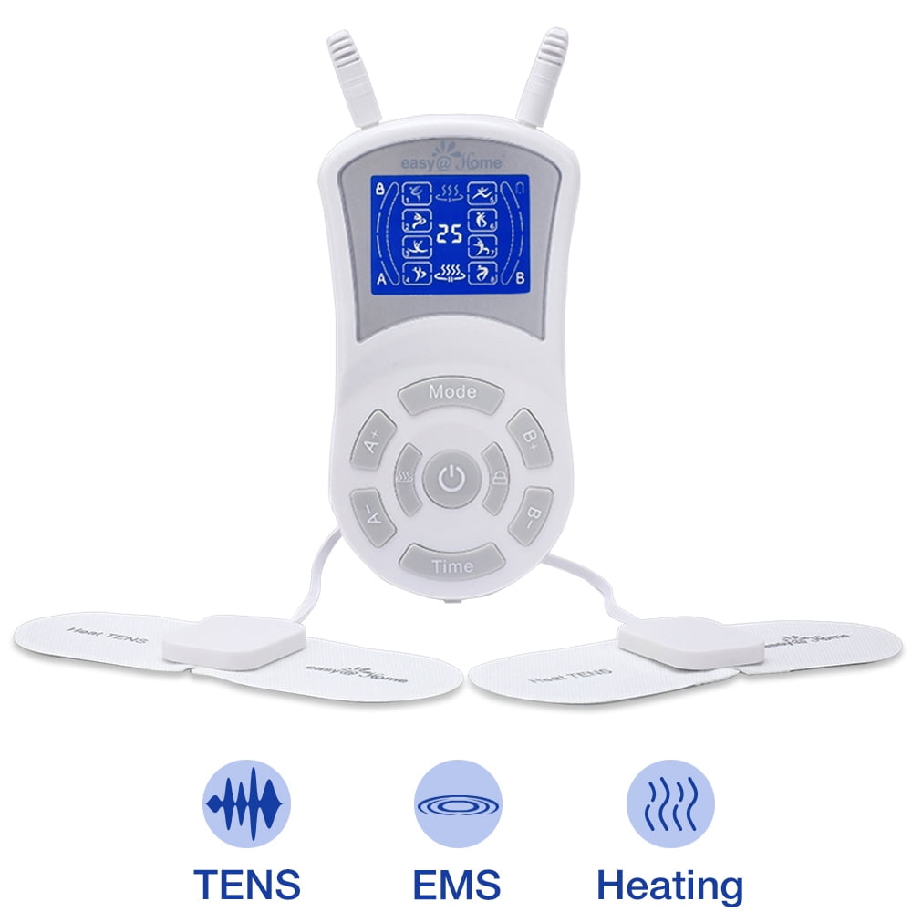 Easy@Home 3-in-1 Rechargeable TENS Unit + EMS Unit + Heat Muscle Pain Relief, EHE018 - image 1 of 10