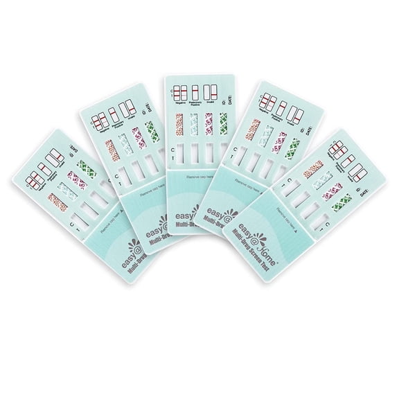 Easy@Home 4-Panel Instant Urine Drug Test Kit: THC, COC, OPI, MET, 5 Ct