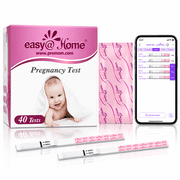 Easy@Home 40 Pregnancy hCG Urine Test Strips Kit - 40 HCG Ct with Premom APP Support