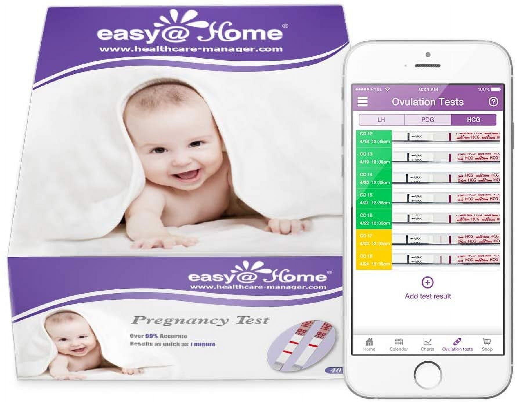 Easy@Home 40 Pregnancy HCG Urine Test Strips, 40 HCG Senegal