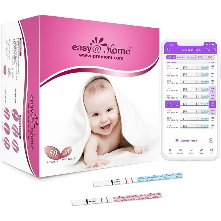 Easy Home Tiras Predictor Easy@Home 50 Ovulation Test Strips And