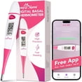 thumbnail image 1 of Easy@Home Basal Body Thermometer: BBT for Fertility Prediction with Memory Recall - Accurate Digital Basal Thermometer for Temperature Monitoring with Premom App - EBT-018 (Pink), 1 of 9