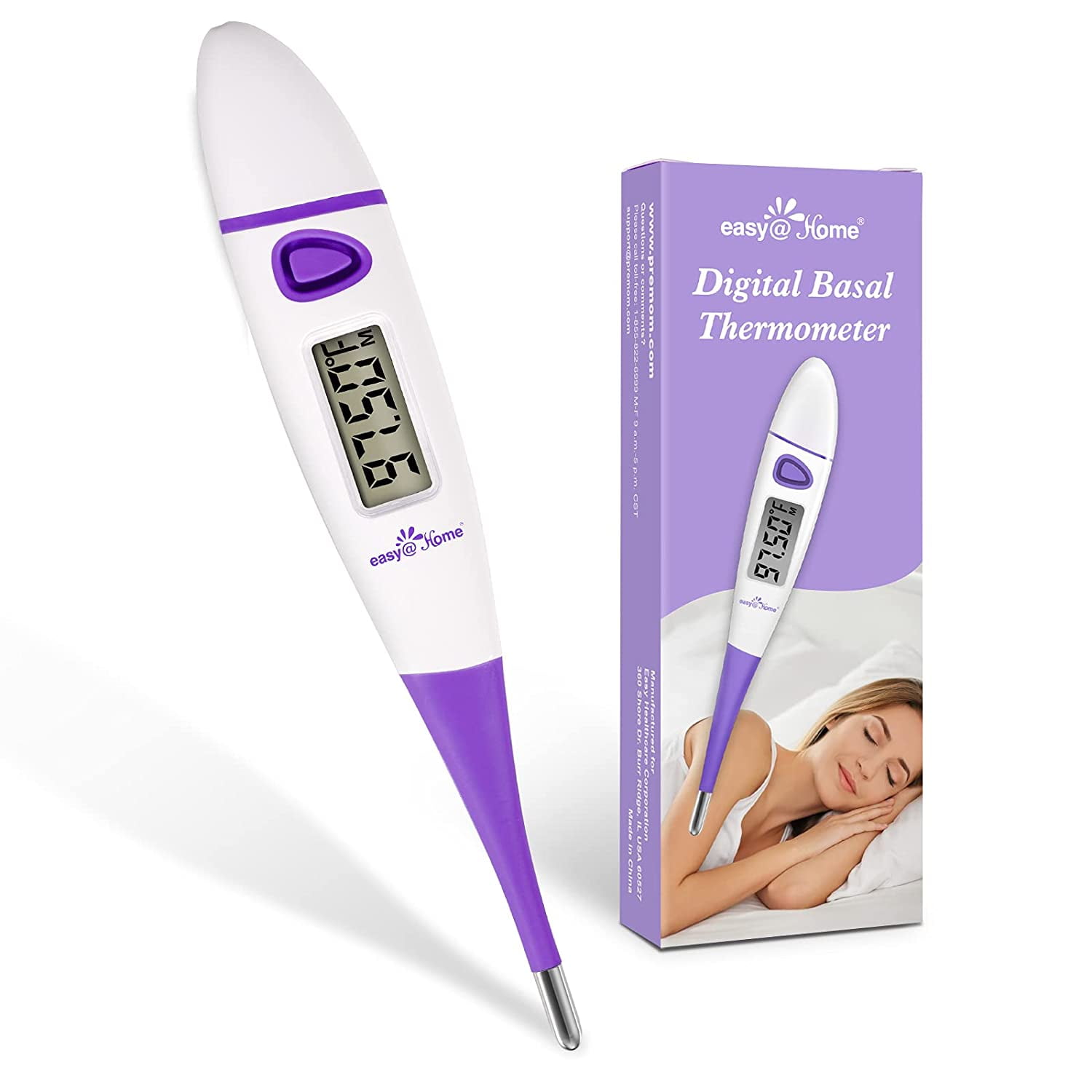 Basal Thermometer for Ovulation Tracking + free app (iOS & Android) from  OVY Perfect for Natural Family Planning, Fertility Test & Baby Thermometer  : : Health & Personal Care