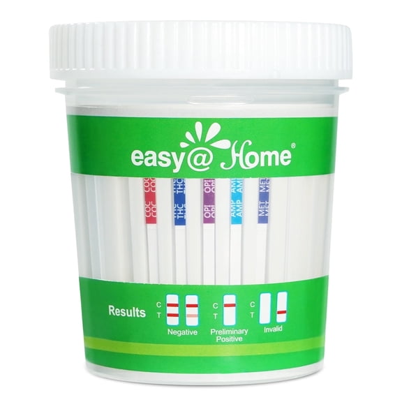 Easy@Home Multi-Drug Test Cup: Instant Testing Strips for Common Substances, 5 Panel Drug Test