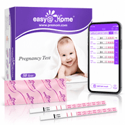 Easy@Home 50 Pregnancy hCG Urine Test Strips Kit - 50 HCG Ct with Premom APP Support