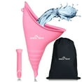 thumbnail image 1 of Easy@Home Portable Female Urination Device for Women: Silicone Female Urinal Pee Funnel Standing Up to Pee Urine Peeing Cup Reusable for Travel | Camping | Boating | Outdoor | Hiking Pink EUD408, 1 of 9