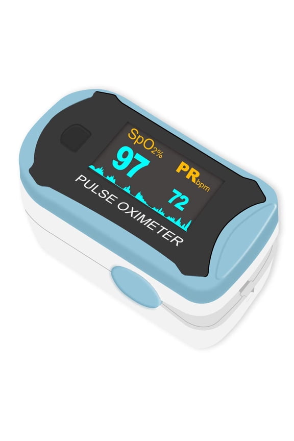 Fingertip Pulse Oximeter SpO2 Blood Oxygen Saturation Meter and Heart Rate Monitor with Rotatable OLED Display