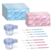 Easy@Home Ovulation & Pregnancy Test Strips Kit - 25 LH Ovulation Tests + 10 HCG Pregnancy Tests + 35 Large Urine Cups - Powered by Premom Ovulation App