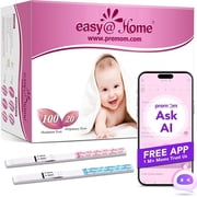 Easy@Home Ovulation Test Kit, 100 Ovulation Test Strips and 20 hCG Pregnancy Test Strips, 120 Count