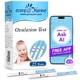 thumbnail image 1 of Easy@Home Ovulation Test Strips, 25 Pack Fertility Predictor Kit, Powered by Premom iOS and Android App, 25 LH Strips, 1 of 8