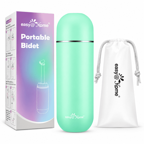 Easy@Home Portable Travel Bidet Sprayer Handheld Peri Bottle for Postpartum & Personal Hygiene, 12.8 oz (380 ml), Green