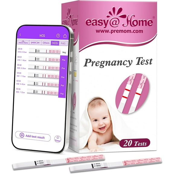 Easy@Home Early Detection At-Home Pregnancy Test, 20 Count